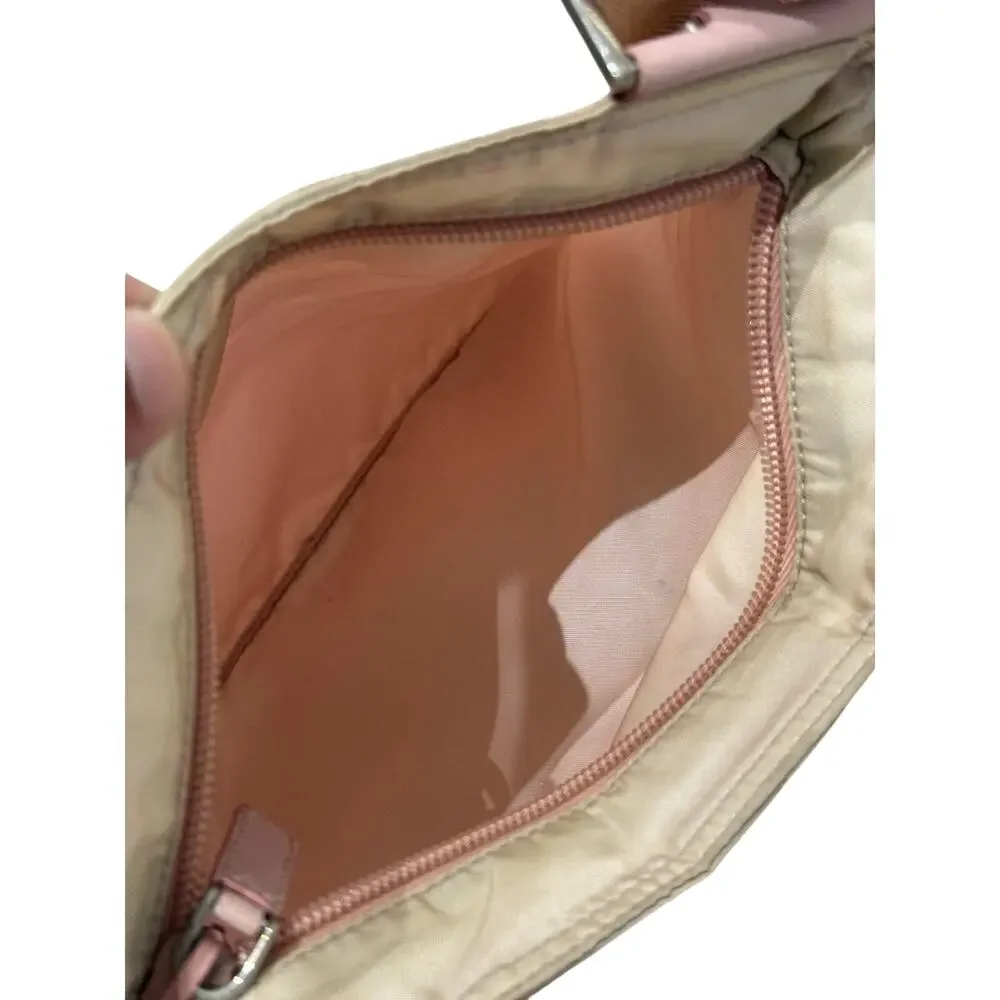 Prada Pink Nylon Crossbody Bag Triangle Logo - Picture 3 of 3